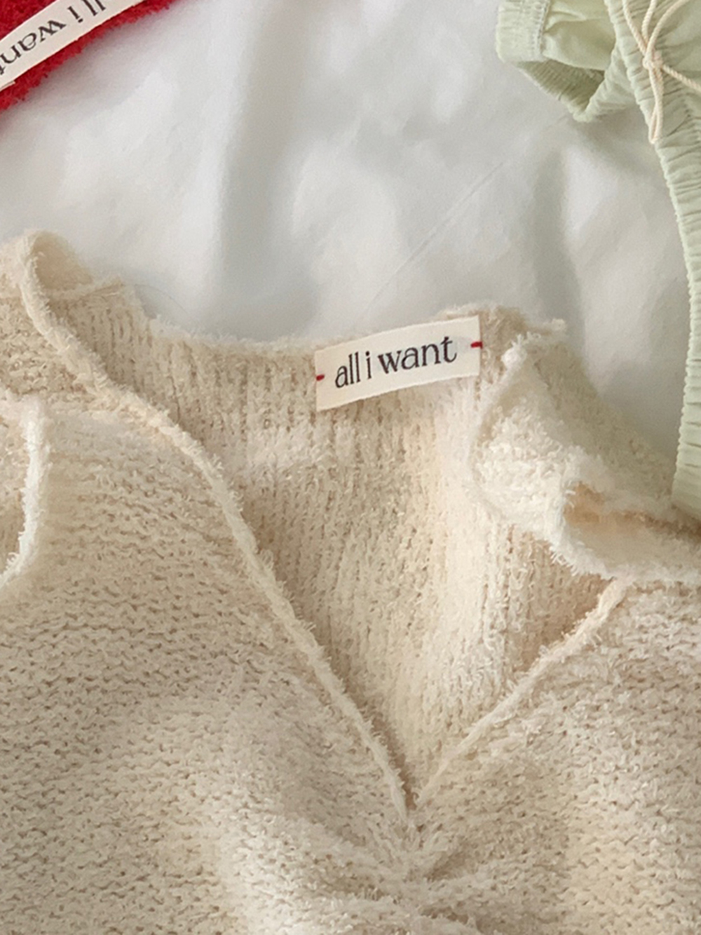 Rosee Shirring Knit [cream] _made by I WANT